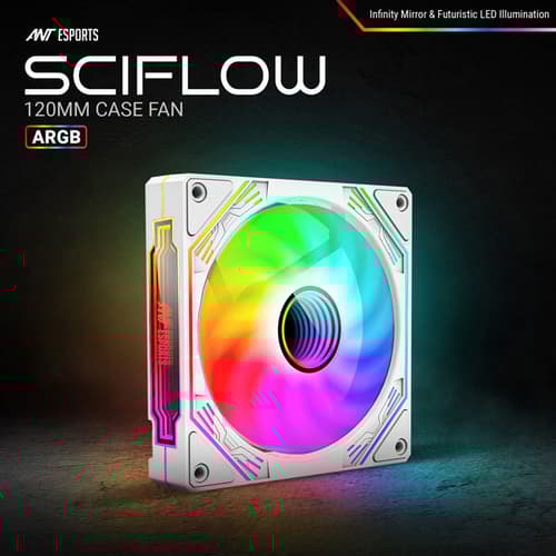 Ant Esports Sciflow ARGB White Cabinet Fan (Single Pack)